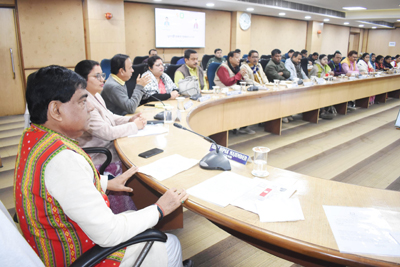 Agartala Municipal Corporation (AMC) conducts a meeting of councillors in the presence of Mayor Dipak Majumder on January 5.